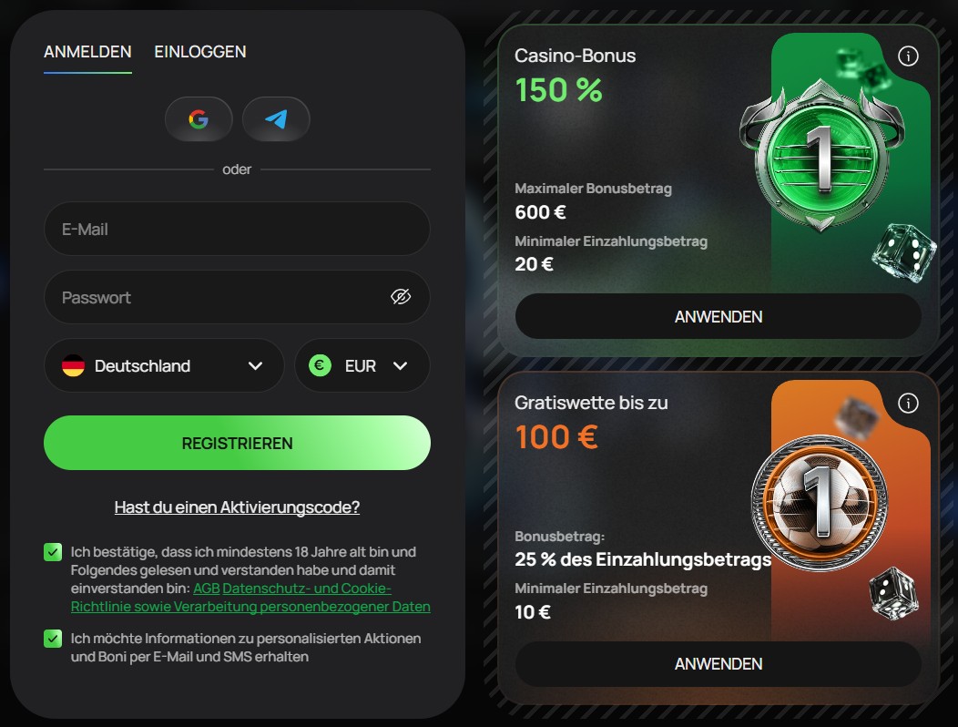 Flagman Casino Registrierung